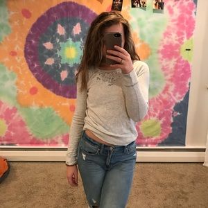 Glittery long sleeve shirt